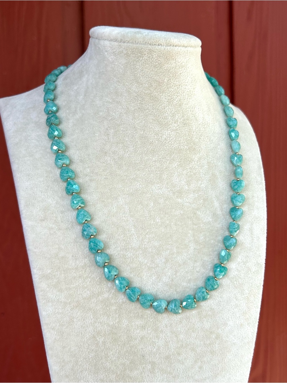 Amazonite heart necklace - Picture 3 of 6